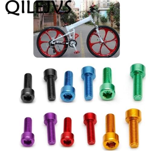 1 Pair Bike Water Bottle Cage Bolts M5 Aluminium Alloy Hex Socket Tapping Screws