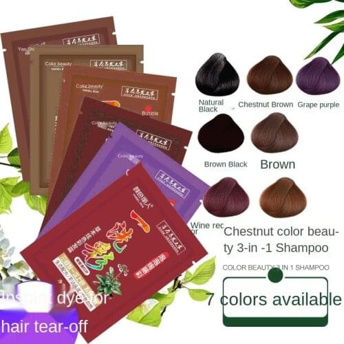 1 Pcs Hair Color Instant Hair Dye Hair Shampoo black Brown Hair Cover Up Long Lasting Natural Ginger Extracts Hair Styling Tools