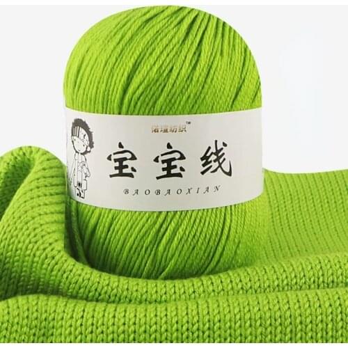 10pcs 6-strand Baby Yarn Cotton Yarn Sweater Scarf Hat Hook Shoe Line Doll Hand Knitting Wool Ball 50g Yarn