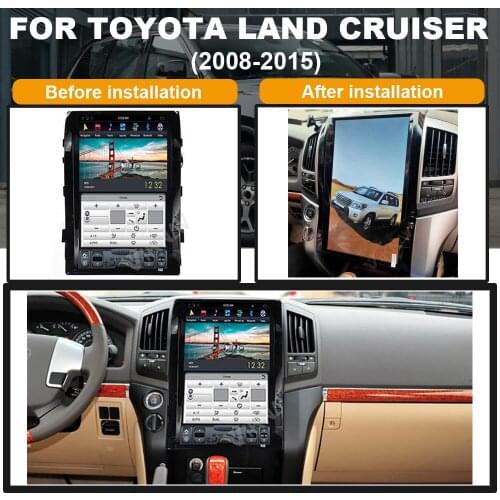 16 inch Tesla style car radio multimedia player for-TOYOTA Land Cruiser 2008-2015 auto GPS navigation video player 2din android