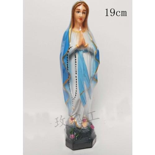 19CM --TOP HIGH GRADE CHRISTIANISM MADONNA HOME DECOR DECORATION RELIGIOUS VIRGIN MARY CERAMICS DECORATION STATUE