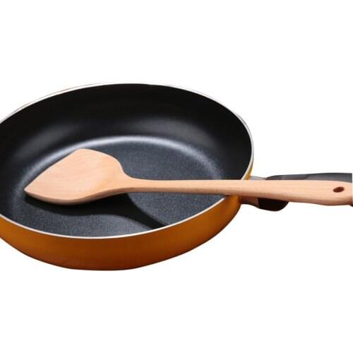 39cm*9cm / 15.3inch Long Handle Natural Beech Wooden Shovel Nonstick Wooden Cooking Spatula Turner Cooking Utensils Wok Shovels