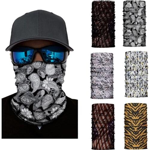 3d Breathable Hiking Magic Scarf Buffs Balaclava Neck Warmer Gaiter Face Shield Men Halloween Headband Mask Face Scarf