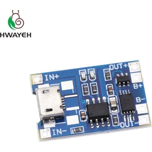 5PCS Micro USB 5V 1A 18650 Lithium Battery Charger Module Charging Board With Protection