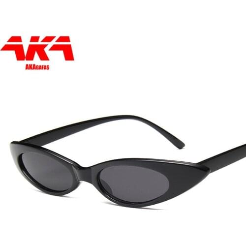 AKAgafas Vintage Mini Frame Cat Eye Sunglasses Women Classic Brand Designer Retro Sun Glasses Female Street Beat Oval Eyewear