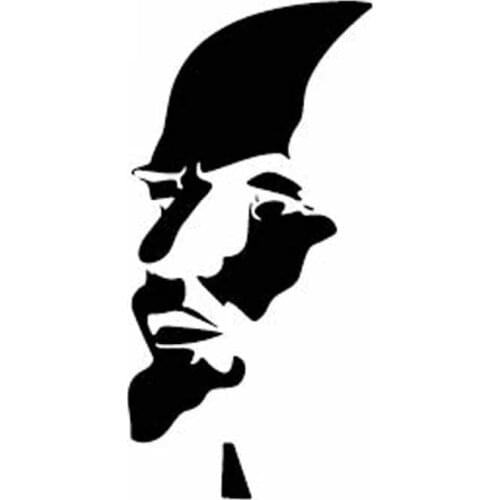 Car Sticker Personality Handsome Lenin Russian Communist Revolution PVC Decal Car Decoration Sticker Black/white, 15cm*8cm