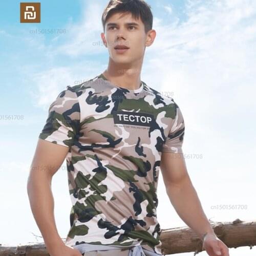 Xiaomi mijia camouflage printing quick-drying round neck T-shirt mens sweat-absorbent short-sleeved quick-drying clothes