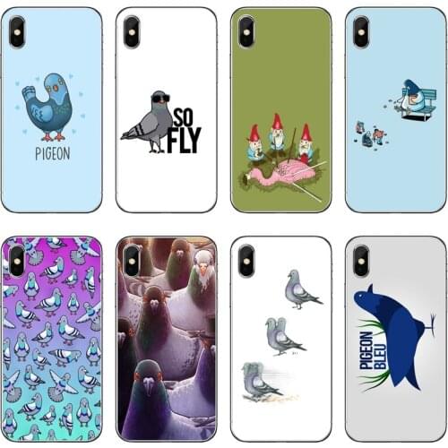 Funny Cute Pigeon Transparent Phone Case For Samsung Galaxy J7 J5 Prime pro J3 A7 A5 A3 2018 2017 2016 2015