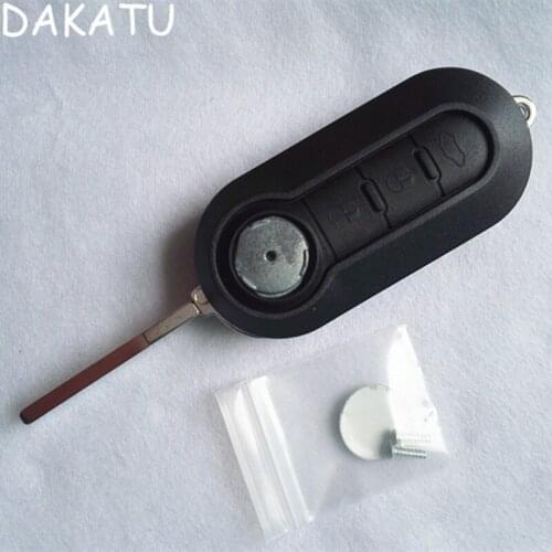 DAKATU 3 Button Remote Flip Key Blank Fob Case shell For FIAT 500 PANDA BRAVA PUNTO STILO