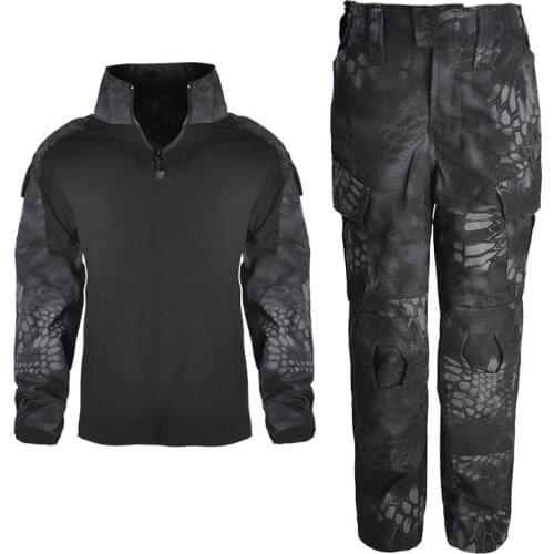 Childrens Camouflage Training Clothes Suit Kids Outdoor CS Field Camping Hunting Military Combat Uniform Tactical Shirt Pants