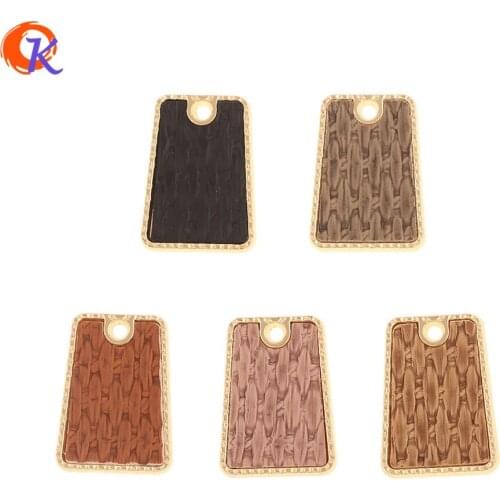 Cordial Design 50Pcs 18*25MM Jewelry Accessories/Hand Made/Charms/Trapezoid Shape/Knit Effect/DIY Making/Earring Findings