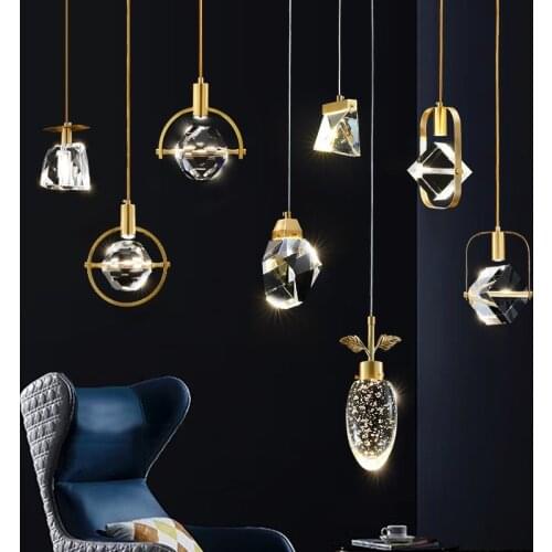 Diamond chandelier Living Room designer replica lighting Art crystal lustre Kitchen Staircase Led bedroom hanging lamp