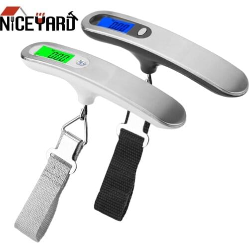 NICEYARD Electronic Luggage Scales Fishing Scale Digital LCD Backlight Display Portable Handheld Belt Scale 50kg/110lb
