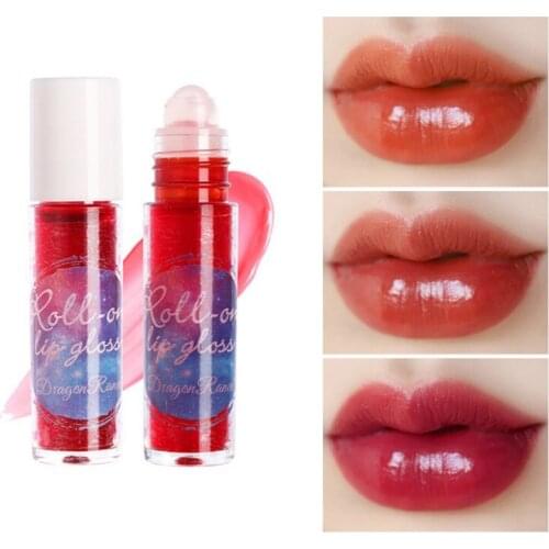 6 Colors Roll-On Lip Glaze Matte Lip Gloss Lip Oil Moisturizing Mirror Lip Gloss Transparent Lipstick Primer Hydrating
