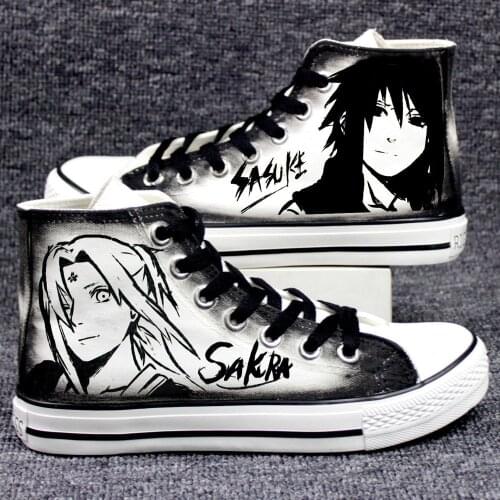 Couples Classic Anime Canvas Shoes Ninja Fashion Sneakers Men Women Lovers Casual Shoes Mens Running Shoes Basket Tennis Sasuke