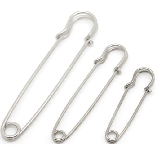 3 Size Silver Color Stitch Holders Brooch Pin 5.6cm, 7.4cm, 10cm, 1 Set