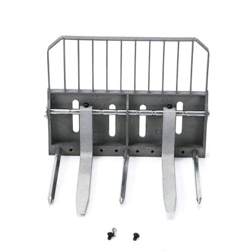 Metal Fork Bucket for 1/14 Engineering Hydraulic Machinery Model Bobcat Skid Steer Loader Parts