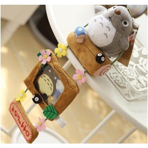 Cute 1pc 30cm Miyazaki Hayao totoro funny plush hanging photo frame stuffed toy gift