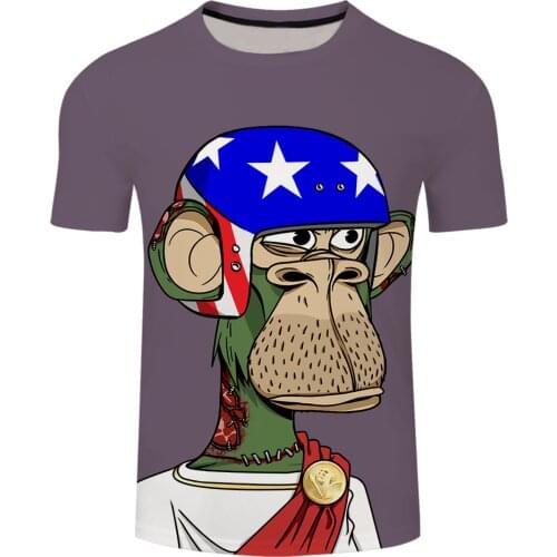 New 3D Printed Curry Avatar Bored Ape Men Women Oversized T-shirt Summer Fashion Casual Adult Kids Boy Girl Funny T Shirt Tops