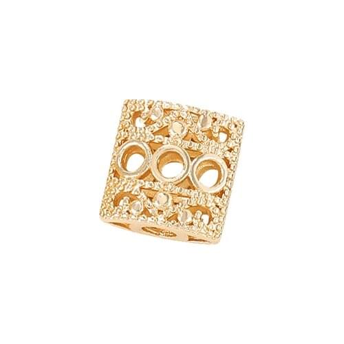 Factory Wholesale Gold Color Brass Loose Beads Necklace and Bracelet High Quality Jewelry Making Supplies Diy Accessories