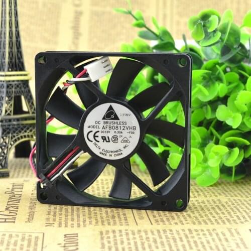 Original DELTA 8015 0.30A 8CM 12V AFB0812VHB Double ball bearing cooling fan