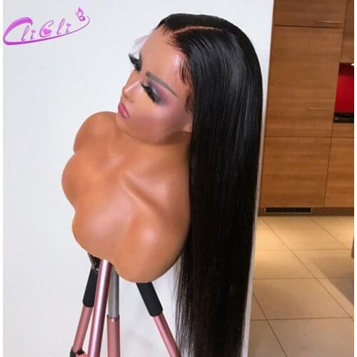 Straight Closure Wig Pre Plucked 4x4 Lace Closure Wig 30 Inch Bone Straight Human Hair Wigs 13x4 Lace Frontal Wig With Baby Hair
