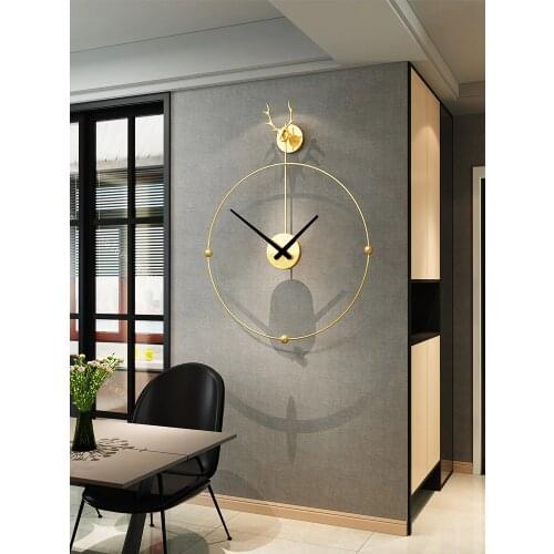 Luxury Large Creative Wall Clock Silent Modern Design Golden Wall Clock Living Room Decoration Horloge Murale Wall Watch BA60