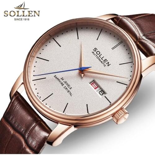 Switzerland Luxury Brand SOLLEN Japan Import NH36A Automatic Mechanical Mens Watches Sapphire Waterproof Clocks SL9020