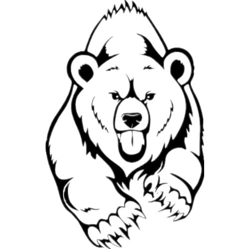 Three Ratels TZ-393 19.1*30cm 12.8*20cm 1-5 pieces Brown Bear decal car sticker wall laptop stickers