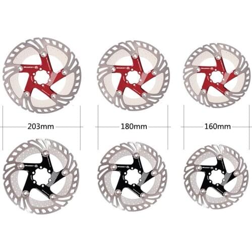 Bicycle Floating brake disc float\ ultralight MTB mountain bike brake pads six hole disc rotors 160 180 203mm Bike parts