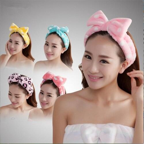 Cute Women Elastic Hair Band Bow-Knot Headband Lovely makeup headband Hair Accessories Ladies Twisted Lady Elastic Headwear