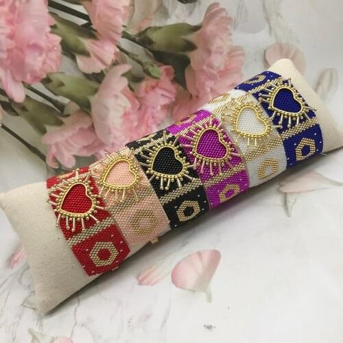 BLUESTAR Femme MIYUKI Bracelet Love Heart Bracelets Handmade Crystal Pulseras Mujer Moda Chic Jewelry 2021