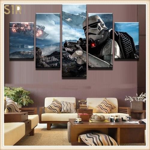 Star War Decorations for 5 Part Movie HD Poster Living Room Decoration Room Decor Anime Wall Art Star War Poster Wall Decor
