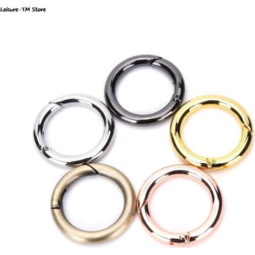 1PCS 28mm Spring O Ring,bag Hook,Round Carabiner Snap Clip Trigger Spring Keyring Buckle,O Ring For Bags,DIY Bag Accessories