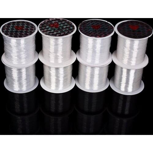 2 Rolls 360m Non -elastic Transparent Fish Line Crystal Line Nylon Jewelry Cord DIY Beaded Line Hand Sewing Thread Patch Line