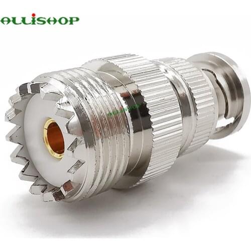 1Pcs BNC to SO-239 Adapter UHF Female to BNC Male Coax Cable Adapter UHF SO239 PL259 Jack to BNC Plug RF Converter