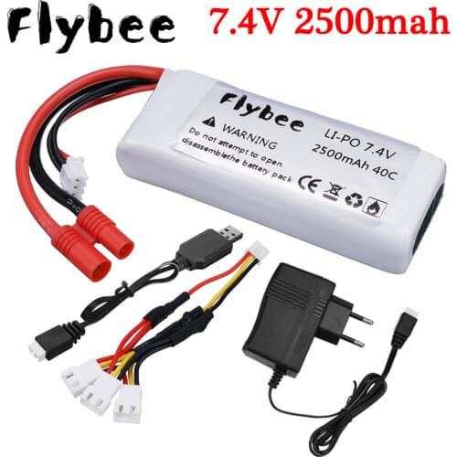 7.4v 2500mAh 40C Lipo battery For Rc Car 12428 12423 2S 903480 7.4V Battery for Syma X8C X8W X8G X8 RC Drones Quadcopter Parts