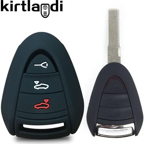 Silicone Key Case Cover Holder Shell for Porsche Boxster 911 996 997 Cayman 987 Cayenne Carrera Remote Protective Accessories