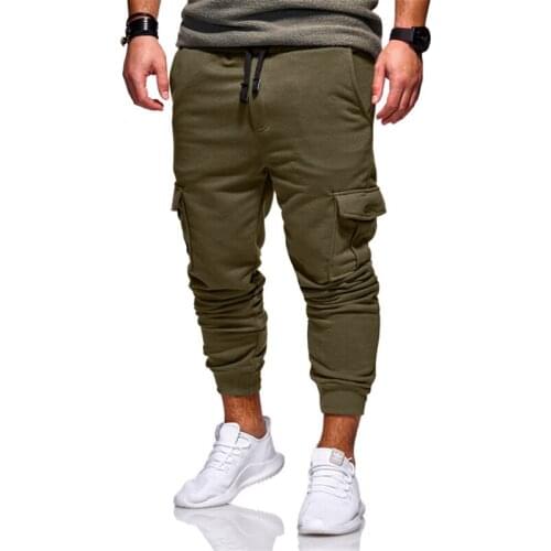 New 2021 Casual Joggers Solid Color Pants Men Elastic Long Trousers pantalon homme Military Army Cargo Pants Men Leggings Pants