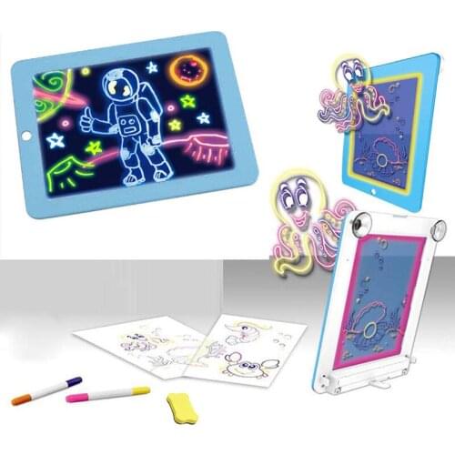 Writing Board Magic Pad Create Art That Glows 3D Magic Board Children Writing Board Clipboard Educational Set