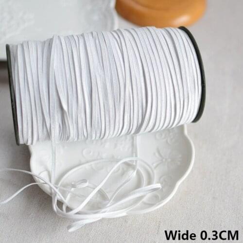 2M/Lot 3MM Wide White Polyester Stretch Lace Guipure Fabric Fringe Ribbon Elastic Ruffle Edge Trim DIY Apparel Home Sewing Decor