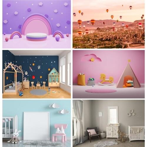 SHENGYONGBAO Kids Portrait Photography Backdrops Baby Shower Newborn Birthday Photo Backgrounds Room Party Decor 210318ETF-01