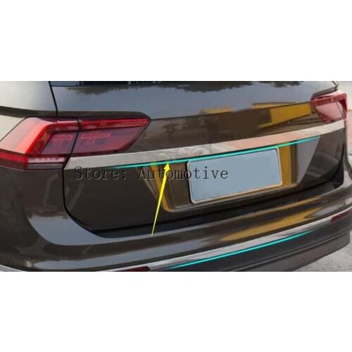Fit For VW Tiguan 2017 2018 Chrome Rear Trunk Tailgate Door Handle Cover Tail Gate Light Lamp Trim Bezel Molding Garnish Styling