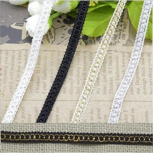 20 meters Width 8mm Curve Lace Ribbon for DIY Wedding Handmade Patchwork Ribbon Trim Sewing Crafts