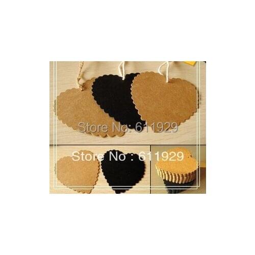 Heart-shaped Cardboard Blank garment hang tag Retro Gift Hang tag 200 pcs Free shipping,DIY kraft label/paper garment label