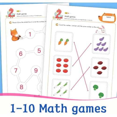 Kids Learn 1-10 Number Math Homework Paper Fun Game Learning Mathematics Educational Toys for children Simple math exercises