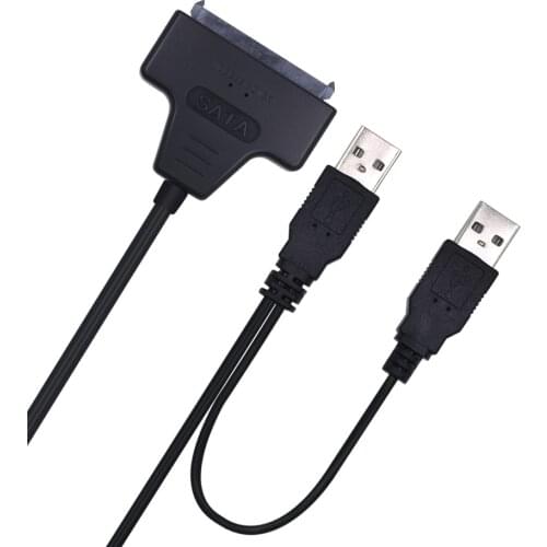 Plastic USB 2.0 To SATA 22 Pin 2.5 Inch Laptop Hard Drive HDD SSD Adapter Cable SATA Converter For Samsung Seagate WD SanDisk