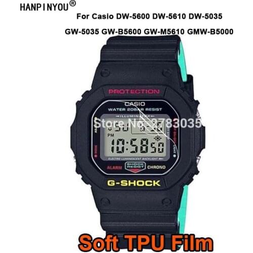 For Casio DW-5600 5610 5035 GW-5035 B5600 M5610 GMW-B500 Clear Soft Hydrogel Film Screen Protector Guard (Not Tempered Glass)