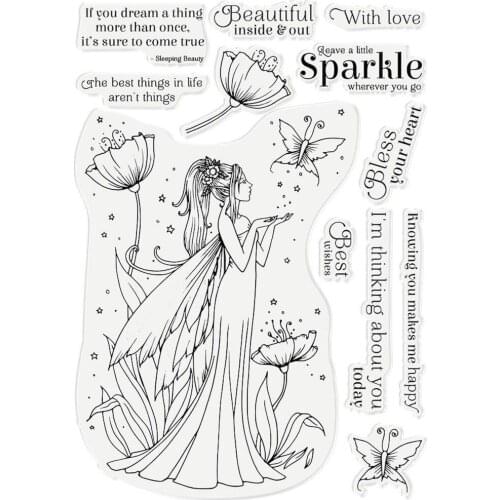 Fairy Transparent Clear Stamp for DIY scrapbooking seal Card Making C402
