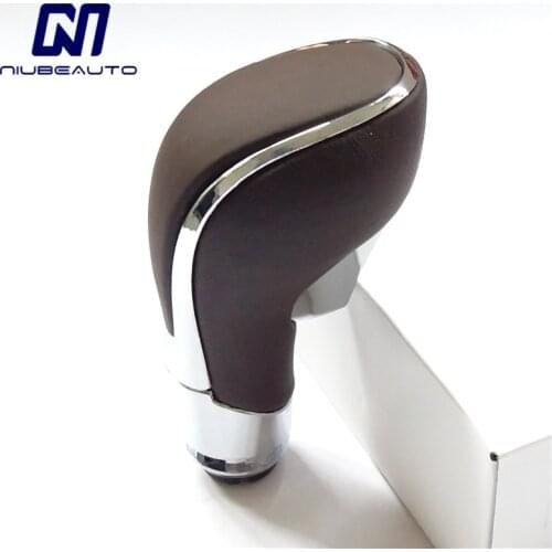NIUBEAUTO Coffee PU Leather Automatic Gear Shift Shifter Lever Stick Knob For Opel Vauxhall Buick Regal 20986271